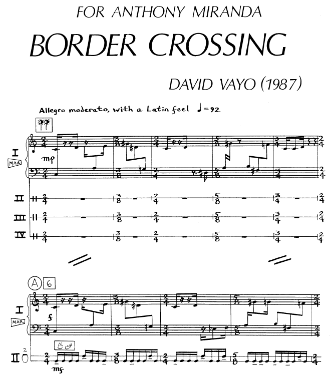 Border Crossing for Percussion Quartet