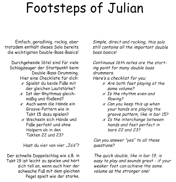 SPOTLIGHTS 3, Score Sample "Footsteps of Julian"