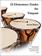 33 Elementary Etudes for Timpani, Jason Baker