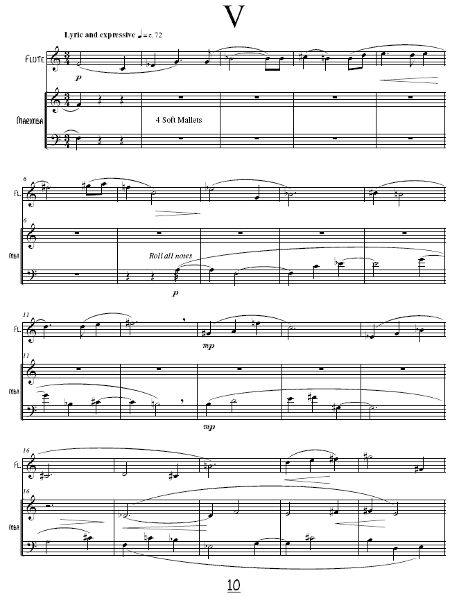 PRISMS for Flute and Marimba, Robert E. Kreutz