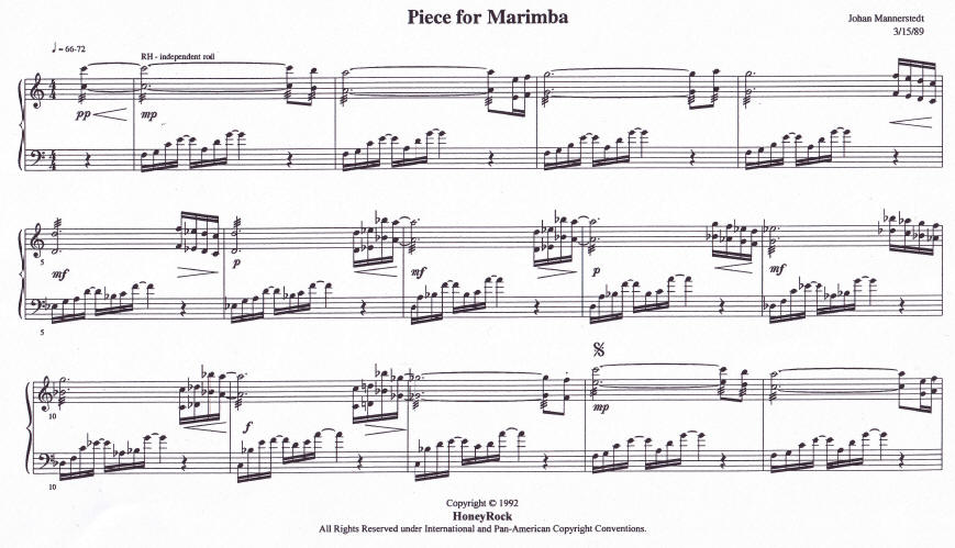 Piece for Marimba