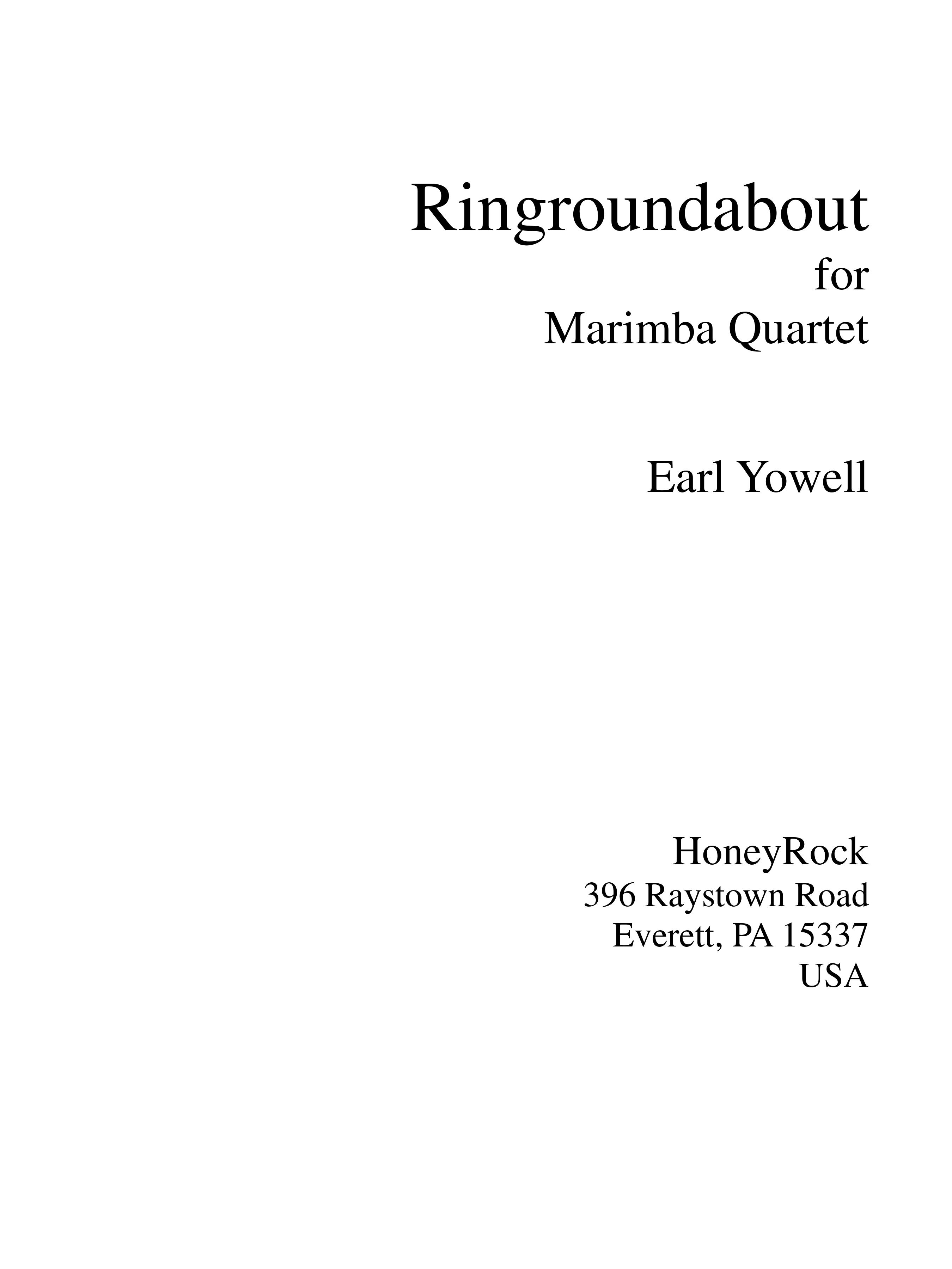 Ringroundabout for Marimba Quartet