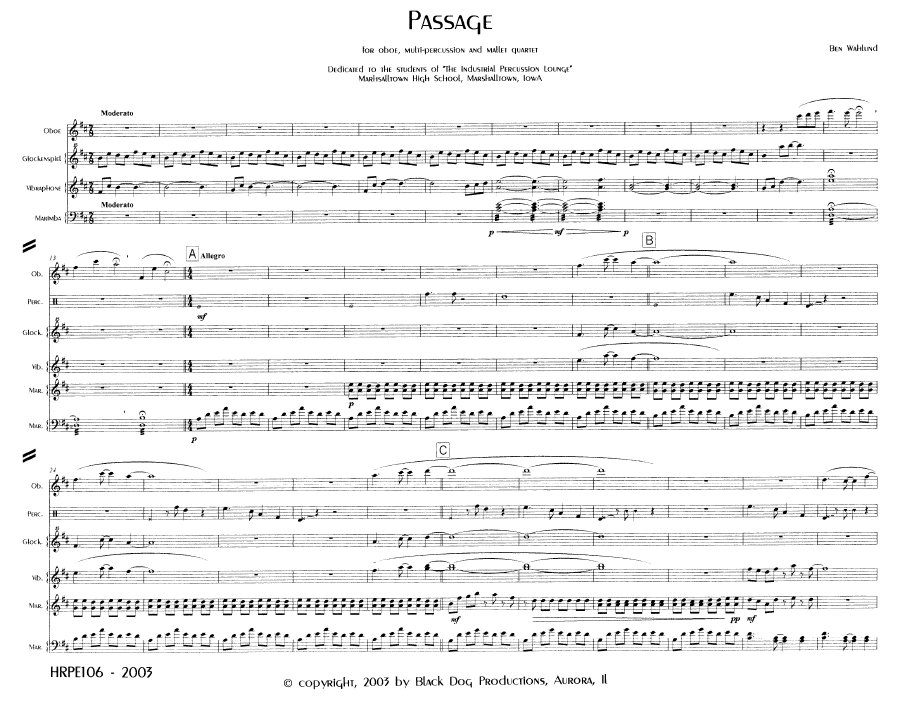 Passage, score sample