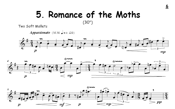 Insect Music for Solo Marimba