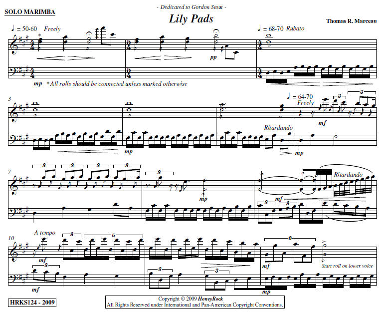 Lily Pads - score excerpt