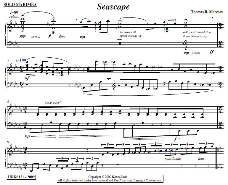 Seascape - score excerpt