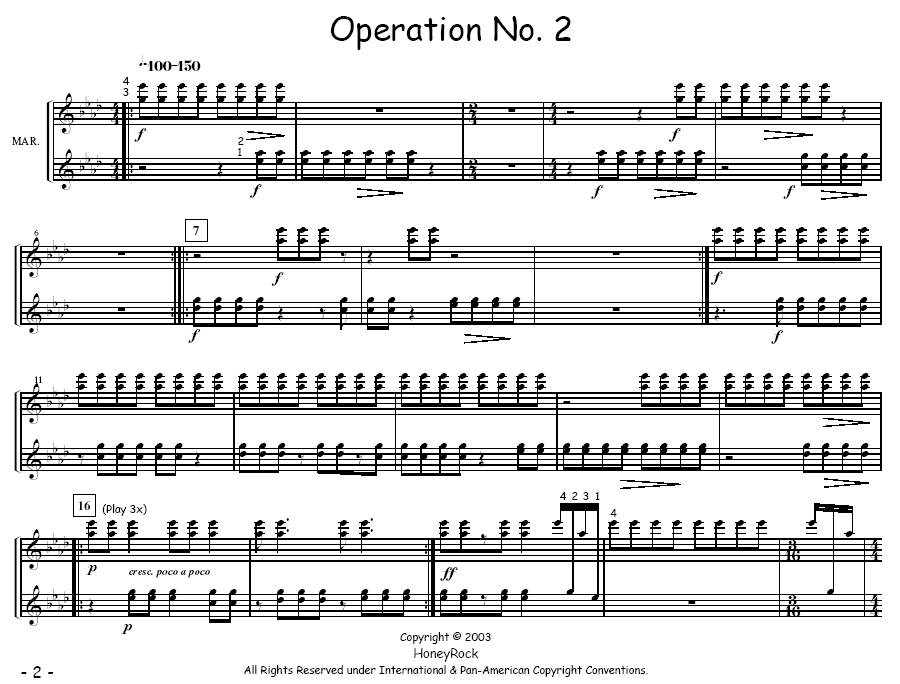 7 Operations for Marimba
