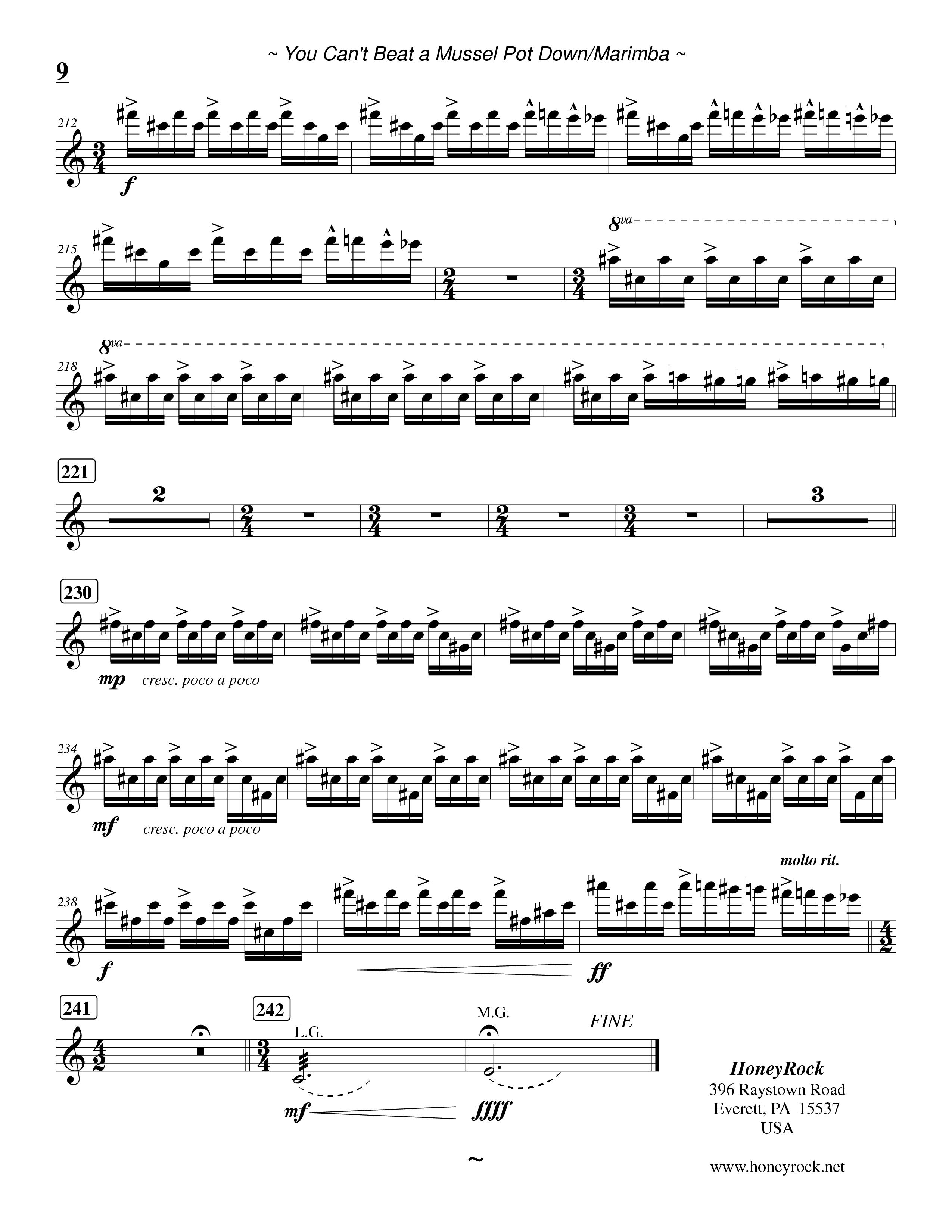 You Can't Beat a Mussel Pot Down: Percussion Trio, Robert S. Cohen