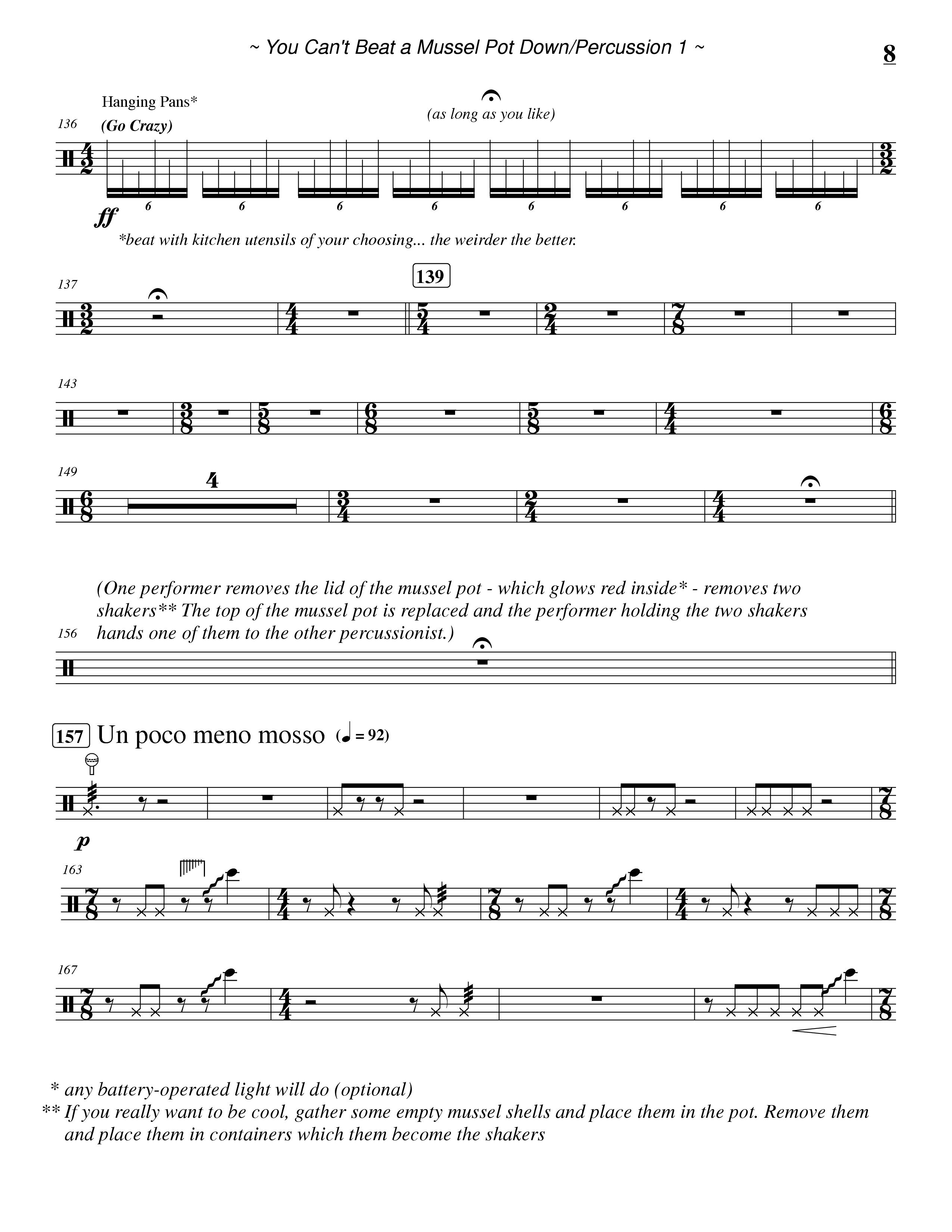 You Can't Beat a Mussel Pot Down: Percussion Trio, Robert S. Cohen