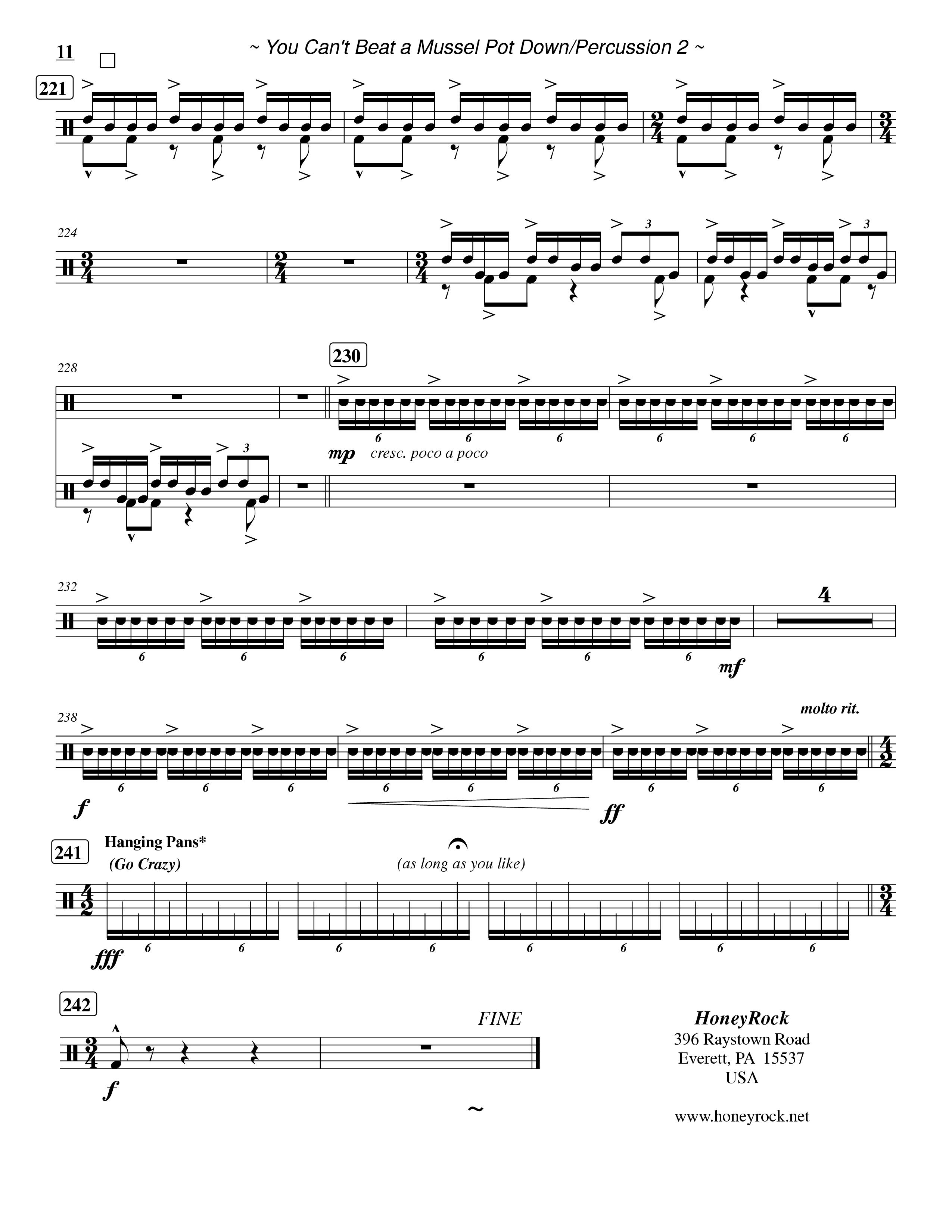 You Can't Beat a Mussel Pot Down: Percussion Trio, Robert S. Cohen