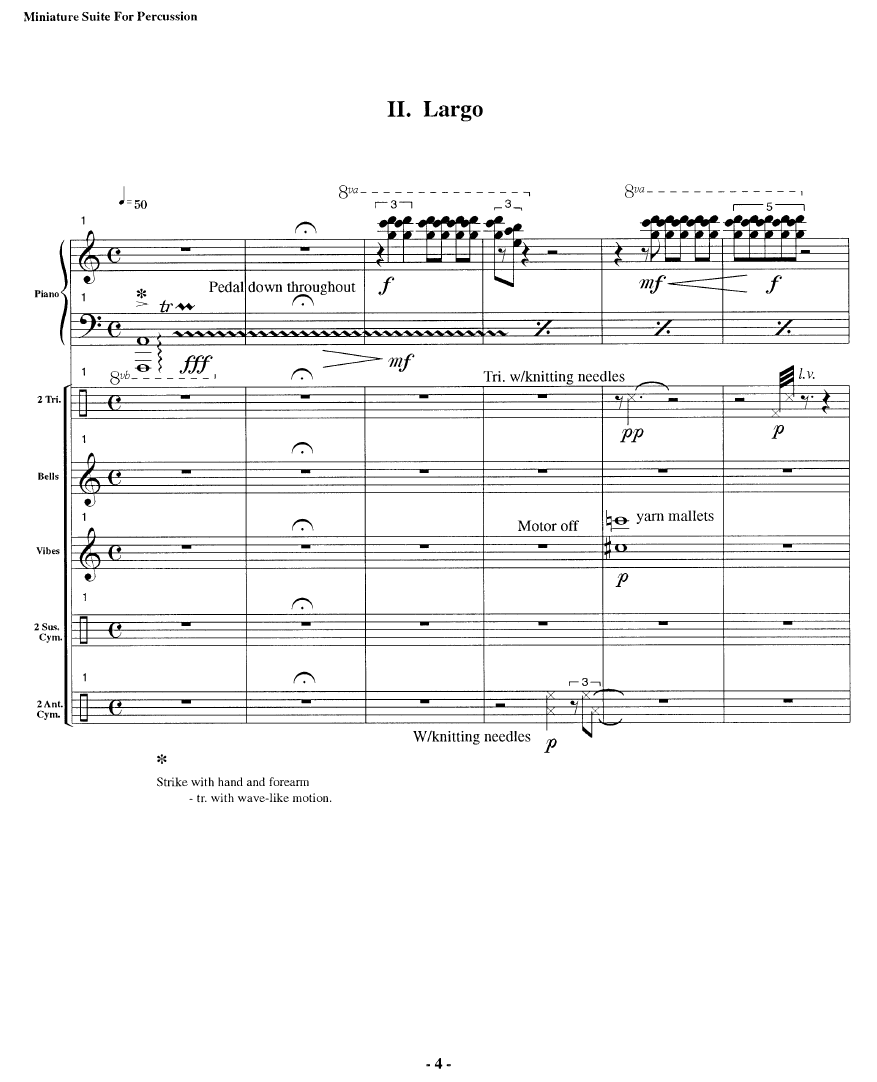 Miniature Suite for Percussion, 6 Players